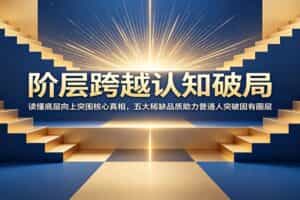 阶层跨越认知破局：读懂底层向上突围核心真相，五大稀缺品质助力普通人突破固有圈层