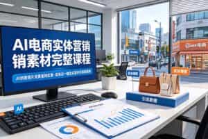 （19076期）AI电商实体营销素材完整课程，AI创意短片完美复刻实景，实体店一键生成宣传引流短视频