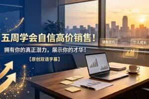 （19071期）五周学会自信高价销售！拥有你的真正潜力，展示你的才华！【原创双语字幕】