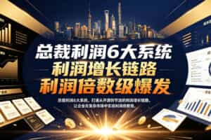 总裁利润6大系统，打通从开源到节流的利润增长链路，让企业在复杂市场中实现利润倍数级爆发