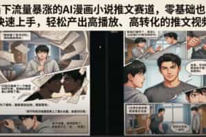 当下流量暴涨的AI漫画小说推文赛道，零基础也能快速上手，轻松产出高播放、高转化的推文视频