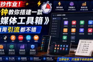 直接抄作业！5分钟教你搭建一款《自媒体工具箱》，自用引流都不错
