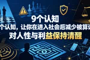 付费文章：9个认知，让你在进入社会后减少被算计，对人性与利益保持清醒