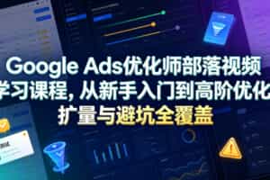 Google Ads优化师部落视频学习课程，从新手入门到高阶优化、扩量与避坑全覆盖（更新2026）