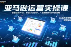 亚马逊运营实操课，覆盖选品方法、新品口诀必学、广告最新打法等全流程，打造跨境爆款店铺（更新6月）