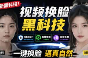 AI人工智能如此夸张？一键视频换Lian黑科技，纯本地离线运行，本地视频换Lian娱乐工具，AI FaceSwap