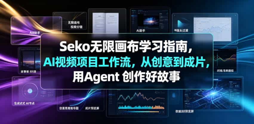Seko无限画布学习指南，AI视频项目工作流，从创意到成片，用Agent 创作好故事