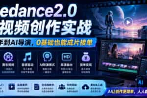 Seedance2.0 AI视频创作实战，从新手到AI导演，0基础也能成片接单变现