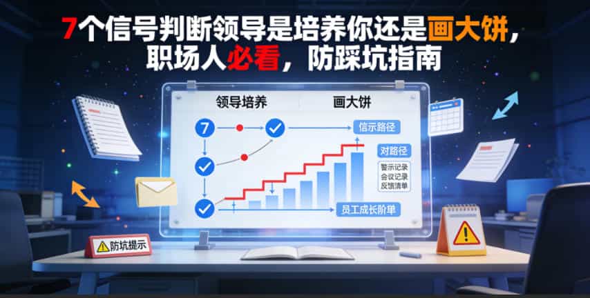 付费文章：7个信号判断领导是培养你还是画大饼，职场人必看，防踩坑指南