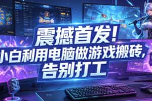震撼首发！小白利用电脑做游戏搬砖，告别打工【揭秘】