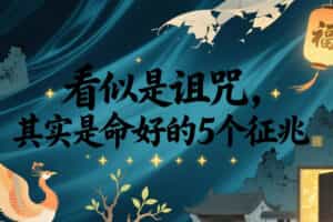 付费文章：看似是诅咒，其实是命好的5个征兆