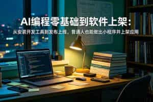 （19109期）AI编程零基础到软件上架：从安装开发工具到发布上线，普通人也能做出小程序并上架应用商店