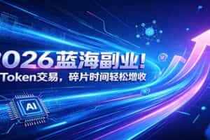 2026蓝海副业！AI Token交易，碎片时间轻松增收