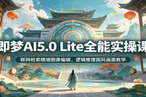 即梦AI5.0 Lite全能实操课：联网检索精细图像编辑，逻辑推理国风画面教学