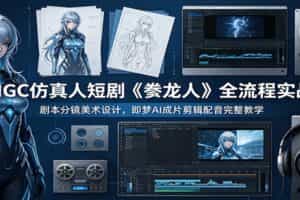 AIGC仿真人短剧《豢龙人》全流程实战：剧本分镜美术设计，即梦AI成片剪辑配音完整教学