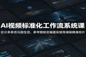 AI视频标准化工作流系统课：区分多参流与图生流，参考图锁定画面实现导演级精准控片
