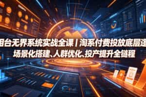 万相台无界系统实战全课｜淘系付费投放底层逻辑、场景化搭建、人群优化、投产提升全链路运营教程