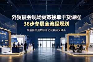 （19157期）外贸展会现场高效接单干货课程，36步参展全流程规划，展前展中展后标准化获客成交体系