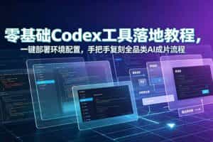 （19152期）零基础Codex工具落地教程，一键部署环境配置，手把手复刻全品类AI成片流程
