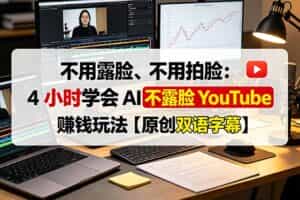 （19161期）不用露脸、不用拍脸：4 小时学会 AI 不露脸 YouTube 赚钱玩法【原创双语字幕】