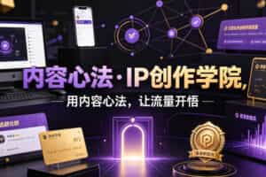 内容心法·IP创作学院，用内容心法，让流量开悟