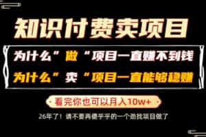 普通人为什么能够靠卖项目轻松月入10W+，而做项目却容易成炮灰，卖项目为什么能够稳賺不赔？【揭秘】