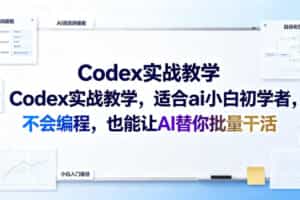 Codex实战教学，适合ai小白初学者，不会编程，也能让AI替你批量干活
