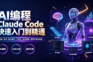 （19306期）AI编程 Claude Code快速入门到精通：功能×命令×核心模式×工作流×Skill搭建×插件开发全技能