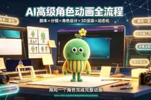 （19304期）AI高级角色动画全流程：剧本×分镜×角色设计×3D渲染×动态化，从概念到成片一站式教学