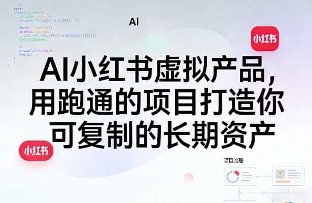AI小红书虚拟产品，用跑通的项目打造你可复制的长期资产（更新0712）