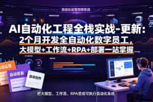 （19279期）AI自动化工程全栈实战-更新：2个月开发全自动化数字员工，大模型+工作流+RPA+部署一站式掌握