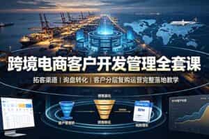 （19274期）跨境电商客户开发管理全套课·拓客渠道｜询盘转化｜客户分层复购运营完整落地教学