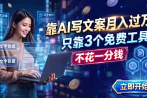 （19266期） 靠AI写文案月入过万，只靠3个免费工具，不花一分钱
