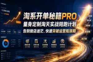 淘系开单秘籍PRO，量身定制淘天实战陪跑计划，告别做店迷茫、快速突破运营瓶颈期（20260709）