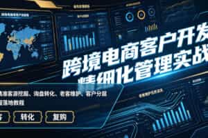 跨境电商客户开发与精细化管理实战课｜海外精准客源挖掘、询盘转化、老客维护、客户分层全流程落地教程
