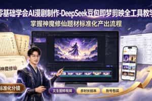 （19263期）零基础学会AI漫剧制作-DeepSeek豆包即梦剪映全工具教学，掌握神魔修仙题材标准化产出流程