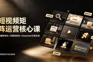 （19259期）短视频矩阵运营核心课：完播率优化×关键词排名×DeepSeek文案生成，从零搭建多平台引流体系
