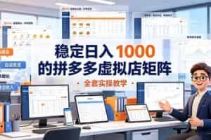 （19253期）稳定日入 1000 的拼多多虚拟店矩阵，全套实操教学