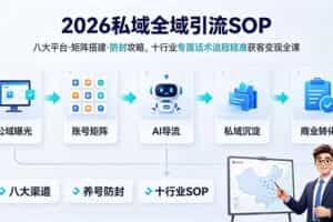 （19248期） 2026私域全域引流SOP｜八大平台·矩阵搭建·防封攻略，十行业专属话术流程精准获客变现全课