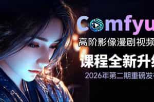 2026新版ComfyUI漫剧动画全流程实战课，0基础入门到进阶全流程动态漫，轻松实现流量变现
