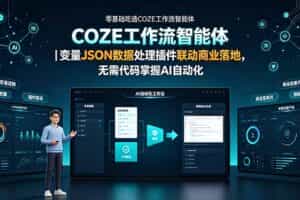 （19243期）零基础吃透COZE工作流智能体｜变量JSON数据处理插件联动商业落地，无需代码掌握AI自动化
