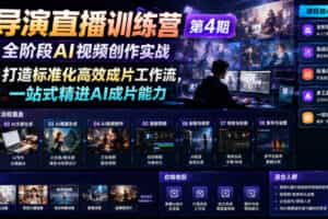 AI导演直播训练营第4期｜全阶段AI视频创作实战，打造标准化高效成片工作流，一站式精进AI成片能力