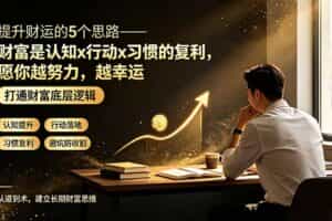 （19233期）付费文章：提升财运的5个思路——财富是认知x行动x习惯的复利，愿你越努力，越幸运