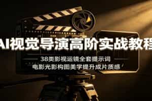 AI视觉导演高阶实战教程：38类影视运镜全套提示词，电影光影构图美学提升成片质感