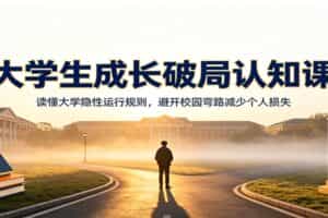 大学生成长破局认知课：读懂大学隐性运行规则，避开校园弯路减少个人损失