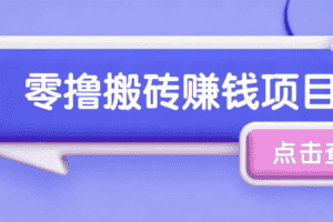 夕夕搬砖项目，零门槛看完就能上手，只需一部手机轻松日收30+