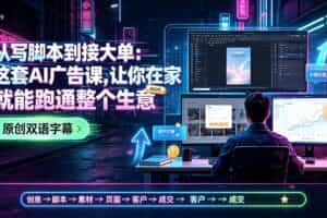 （19318期）从写脚本到接大单：这套AI广告课，让你在家就能跑通整个生意【原创双语字幕】