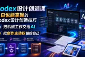 Codex设计创造课，小白也能掌握的Codex设计创造技巧，把机械工作交给AI，把创作主动权留给自己