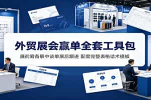 外贸展会赢单全套工具包：展前筹备展中谈单展后跟进，配套完整表格话术模板