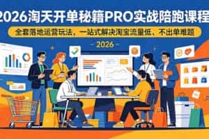（19351期）2026淘天开单秘籍PRO实战陪跑课程-更新：全套落地运营玩法，一站式解决淘宝流量低、不出单难题